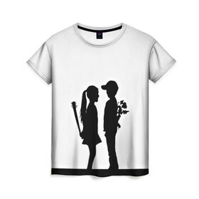 Женская футболка 3D с принтом Свидание в Кировске, 100% полиэфир ( синтетическое хлопкоподобное полотно) | прямой крой, круглый вырез горловины, длина до линии бедер | 3d | белый | девочка | другие | картинка | мальчик | минимализм | прикол | прикольные | светлая | смешно | черный