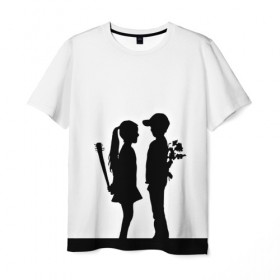 Мужская футболка 3D с принтом Свидание в Кировске, 100% полиэфир | прямой крой, круглый вырез горловины, длина до линии бедер | 3d | белый | девочка | другие | картинка | мальчик | минимализм | прикол | прикольные | светлая | смешно | черный