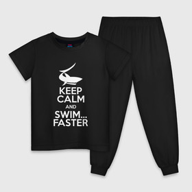 Детская пижама хлопок с принтом swim в Кировске, 100% хлопок |  брюки и футболка прямого кроя, без карманов, на брюках мягкая резинка на поясе и по низу штанин
 | swim | swimming | плавание | пловец