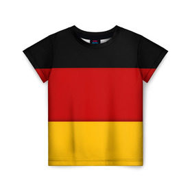 Детская футболка 3D с принтом Германия в Кировске, 100% гипоаллергенный полиэфир | прямой крой, круглый вырез горловины, длина до линии бедер, чуть спущенное плечо, ткань немного тянется | germany | флаг