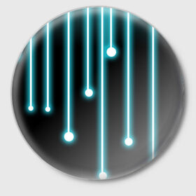 Значок с принтом Линии интернета в Кировске,  металл | круглая форма, металлическая застежка в виде булавки | Тематика изображения на принте: будущее | интернет | линии | технологии