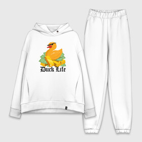 Женский костюм хлопок Oversize с принтом Duck Life в Кировске,  |  | duck | ducklife | life | thuglife | утка | уточка