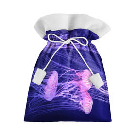 Подарочный 3D мешок с принтом Розовые медузы в Кировске, 100% полиэстер | Размер: 29*39 см | Тематика изображения на принте: аквариум | вода | дайвинг | милые | море | океан | плывет | подводный мир | рыбалка | рыбка | рыбы | стая | фауна