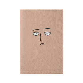 Обложка для паспорта матовая кожа с принтом One punch man в Кировске, натуральная матовая кожа | размер 19,3 х 13,7 см; прозрачные пластиковые крепления | Тематика изображения на принте: anime | one punch man | saitama
