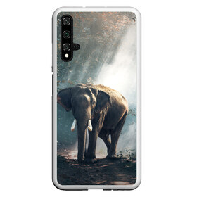Чехол для Honor 20 с принтом Слон в лесу в Кировске, Силикон | Область печати: задняя сторона чехла, без боковых панелей | африка | африканский | бивни | большой | гигант джунгли | зоопарк | индийский | индия | лесной великан | мамонт | огромный | саванна | сафари | серый | слон | слоненок | слониха | стадо | уши | хобот