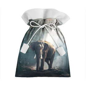 Подарочный 3D мешок с принтом Слон в лесу в Кировске, 100% полиэстер | Размер: 29*39 см | Тематика изображения на принте: африка | африканский | бивни | большой | гигант джунгли | зоопарк | индийский | индия | лесной великан | мамонт | огромный | саванна | сафари | серый | слон | слоненок | слониха | стадо | уши | хобот