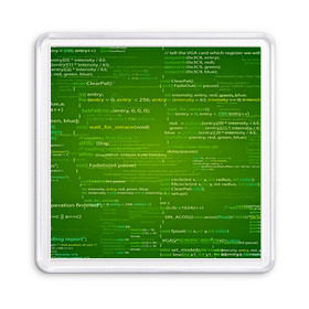 Магнит 55*55 с принтом technology code в Кировске, Пластик | Размер: 65*65 мм; Размер печати: 55*55 мм | computer code | technology | код | компьютеры