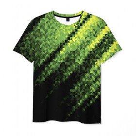 Мужская футболка 3D с принтом Пиксельные лучи в Кировске, 100% полиэфир | прямой крой, круглый вырез горловины, длина до линии бедер | 3d | другие | красивые | линии | лучи | огни | пиксели | поверхности | полосы | прикольные | свет | текстуры | яркие