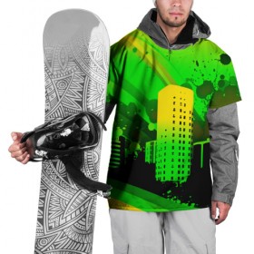 Накидка на куртку 3D с принтом Город в красках в Кировске, 100% полиэстер |  | 3d | город | другие | зеленый | картинка | красивые | краски | прикольные | пятна | радуга | свет | цветные | яркие
