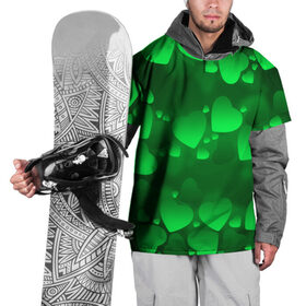 Накидка на куртку 3D с принтом Зеленые сердечки в Кировске, 100% полиэстер |  | 14 февраля | 3d | день святого валентина | другие | зеленые | картинки | красивые | любовь | праздник | прикольные | сердечки | текстуры | яркие