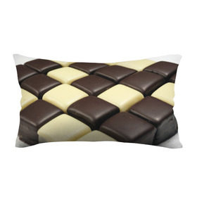 Подушка 3D антистресс с принтом Шоколадные конфеты в Кировске, наволочка — 100% полиэстер, наполнитель — вспененный полистирол | состоит из подушки и наволочки на молнии | Тематика изображения на принте: десерт | еда | конфеты | сладкое | структуры | шахматы | шоколад