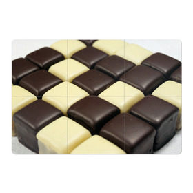 Магнитный плакат 3Х2 с принтом Шоколадные конфеты в Кировске, Полимерный материал с магнитным слоем | 6 деталей размером 9*9 см | Тематика изображения на принте: десерт | еда | конфеты | сладкое | структуры | шахматы | шоколад