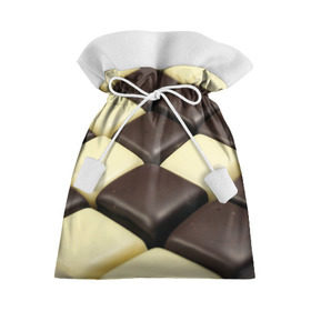 Подарочный 3D мешок с принтом Шоколадные конфеты в Кировске, 100% полиэстер | Размер: 29*39 см | Тематика изображения на принте: десерт | еда | конфеты | сладкое | структуры | шахматы | шоколад