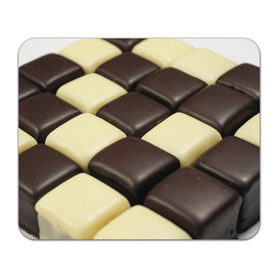 Коврик прямоугольный с принтом Шоколадные конфеты в Кировске, натуральный каучук | размер 230 х 185 мм; запечатка лицевой стороны | Тематика изображения на принте: десерт | еда | конфеты | сладкое | структуры | шахматы | шоколад