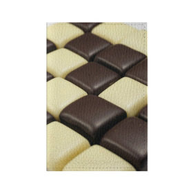 Обложка для паспорта матовая кожа с принтом Шоколадные конфеты в Кировске, натуральная матовая кожа | размер 19,3 х 13,7 см; прозрачные пластиковые крепления | Тематика изображения на принте: десерт | еда | конфеты | сладкое | структуры | шахматы | шоколад