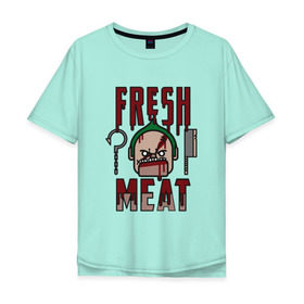Мужская футболка хлопок Oversize с принтом Dota 2 - Fresh Meat в Кировске, 100% хлопок | свободный крой, круглый ворот, “спинка” длиннее передней части | dota | dota2 | game | online | дота | игра | крюк | онлайн | пудж | стратегия | хук