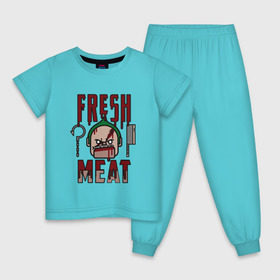 Детская пижама хлопок с принтом Dota 2 - Fresh Meat в Кировске, 100% хлопок |  брюки и футболка прямого кроя, без карманов, на брюках мягкая резинка на поясе и по низу штанин
 | dota | dota2 | game | online | дота | игра | крюк | онлайн | пудж | стратегия | хук
