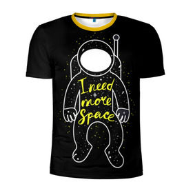 Мужская футболка 3D спортивная с принтом More space в Кировске, 100% полиэстер с улучшенными характеристиками | приталенный силуэт, круглая горловина, широкие плечи, сужается к линии бедра | день космонавтики | звезда | звезды | космонавт | космонавты | космос | планета | планеты | ракета | ракеты