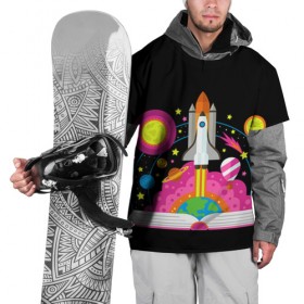 Накидка на куртку 3D с принтом Космос в Кировске, 100% полиэстер |  | Тематика изображения на принте: звезды | космос | планета | ракета