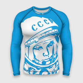 Мужской рашгард 3D с принтом Гагарин 1 в Кировске,  |  | гагарин | день космонавтики | звезды | космос