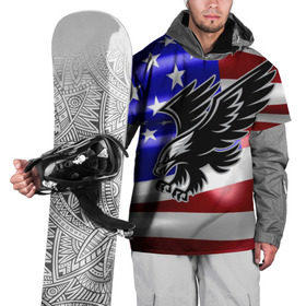 Накидка на куртку 3D с принтом Флаг США с орлом в Кировске, 100% полиэстер |  | Тематика изображения на принте: usa | америка | белоголовый | герб | государство | доллар | дядя сэм | звездно полосатый флаг | лысый | нато | оон | орел | птица | свобода | символ | соединённые штаты америки | страна | сша | штат