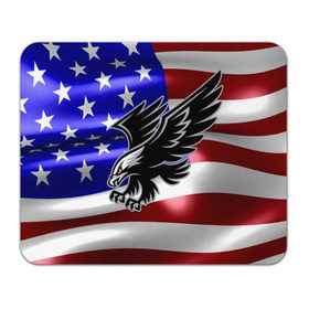 Коврик прямоугольный с принтом Флаг США с орлом в Кировске, натуральный каучук | размер 230 х 185 мм; запечатка лицевой стороны | usa | америка | белоголовый | герб | государство | доллар | дядя сэм | звездно полосатый флаг | лысый | нато | оон | орел | птица | свобода | символ | соединённые штаты америки | страна | сша | штат
