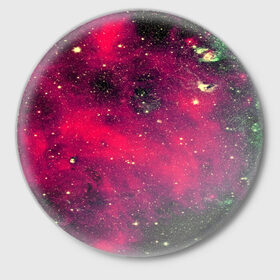 Значок с принтом Розовый космос в Кировске,  металл | круглая форма, металлическая застежка в виде булавки | nebula | space | star | вселенная | звезды | земля | космический | космос | планеты | плеяды | пространство | созвездие