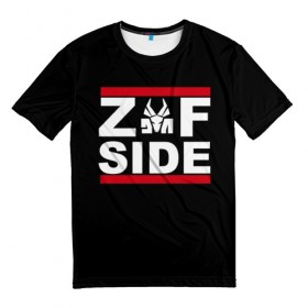 Мужская футболка 3D с принтом Z Side в Кировске, 100% полиэфир | прямой крой, круглый вырез горловины, длина до линии бедер | die antwoord | ninja | yolandi