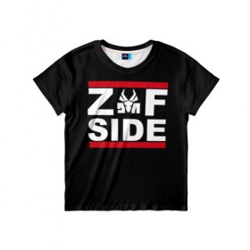 Детская футболка 3D с принтом Z Side в Кировске, 100% гипоаллергенный полиэфир | прямой крой, круглый вырез горловины, длина до линии бедер, чуть спущенное плечо, ткань немного тянется | die antwoord | ninja | yolandi
