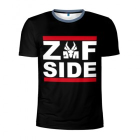 Мужская футболка 3D спортивная с принтом Z Side в Кировске, 100% полиэстер с улучшенными характеристиками | приталенный силуэт, круглая горловина, широкие плечи, сужается к линии бедра | Тематика изображения на принте: die antwoord | ninja | yolandi
