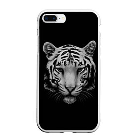 Чехол для iPhone 7Plus/8 Plus матовый с принтом Тигр в Кировске, Силикон | Область печати: задняя сторона чехла, без боковых панелей | белый тигр | кошка | тигр