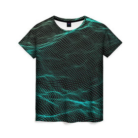 Женская футболка 3D с принтом Звуковые волны в Кировске, 100% полиэфир ( синтетическое хлопкоподобное полотно) | прямой крой, круглый вырез горловины, длина до линии бедер | 