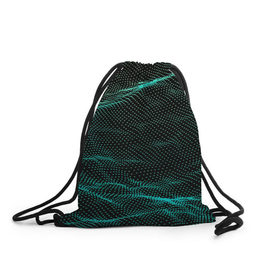 Рюкзак-мешок 3D с принтом Звуковые волны в Кировске, 100% полиэстер | плотность ткани — 200 г/м2, размер — 35 х 45 см; лямки — толстые шнурки, застежка на шнуровке, без карманов и подкладки | 