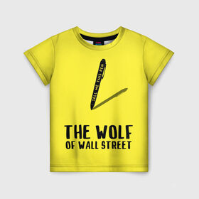 Детская футболка 3D с принтом Волк с Уолл Стрит в Кировске, 100% гипоаллергенный полиэфир | прямой крой, круглый вырез горловины, длина до линии бедер, чуть спущенное плечо, ткань немного тянется | the wolf of wall street | волк с уолл стрит | леонардо дикаприо | мартин скорсезе | продай мне эту ручку