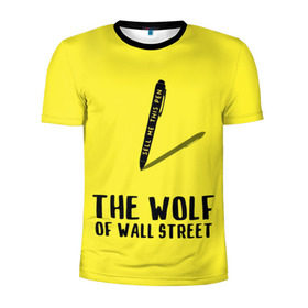 Мужская футболка 3D спортивная с принтом Волк с Уолл Стрит в Кировске, 100% полиэстер с улучшенными характеристиками | приталенный силуэт, круглая горловина, широкие плечи, сужается к линии бедра | the wolf of wall street | волк с уолл стрит | леонардо дикаприо | мартин скорсезе | продай мне эту ручку