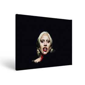 Холст прямоугольный с принтом Леди Гага в Кировске, 100% ПВХ |  | Тематика изображения на принте: lady gaga | леди гага