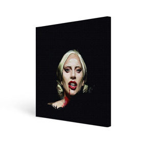 Холст квадратный с принтом Леди Гага в Кировске, 100% ПВХ |  | Тематика изображения на принте: lady gaga | леди гага