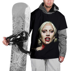 Накидка на куртку 3D с принтом Леди Гага в Кировске, 100% полиэстер |  | Тематика изображения на принте: lady gaga | леди гага
