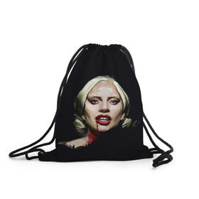 Рюкзак-мешок 3D с принтом Леди Гага в Кировске, 100% полиэстер | плотность ткани — 200 г/м2, размер — 35 х 45 см; лямки — толстые шнурки, застежка на шнуровке, без карманов и подкладки | Тематика изображения на принте: lady gaga | леди гага