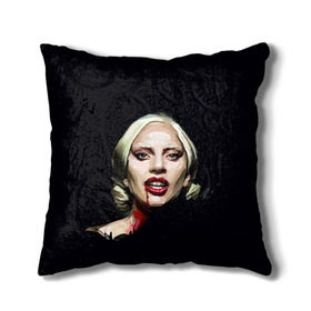 Подушка 3D с принтом Леди Гага в Кировске, наволочка – 100% полиэстер, наполнитель – холлофайбер (легкий наполнитель, не вызывает аллергию). | состоит из подушки и наволочки. Наволочка на молнии, легко снимается для стирки | lady gaga | леди гага