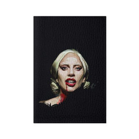 Обложка для паспорта матовая кожа с принтом Леди Гага в Кировске, натуральная матовая кожа | размер 19,3 х 13,7 см; прозрачные пластиковые крепления | Тематика изображения на принте: lady gaga | леди гага