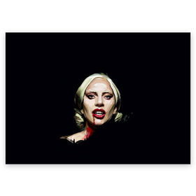 Поздравительная открытка с принтом Леди Гага в Кировске, 100% бумага | плотность бумаги 280 г/м2, матовая, на обратной стороне линовка и место для марки
 | lady gaga | леди гага