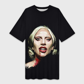 Платье-футболка 3D с принтом Леди Гага в Кировске,  |  | lady gaga | леди гага