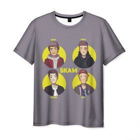Мужская футболка 3D с принтом Сериал SKAM в Кировске, 100% полиэфир | прямой крой, круглый вырез горловины, длина до линии бедер | skam | скам | стыд
