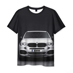 Мужская футболка 3D с принтом BMW X5 в Кировске, 100% полиэфир | прямой крой, круглый вырез горловины, длина до линии бедер | bmw | x3 x4 x5 x6 x7 x8 | авто | автомобиль | блатная | бмв | бумер | бэха | иномарка | концерн | красивая | крутая | марка немецкая | машина | пацанский таз | прикольная | тачила | тачка