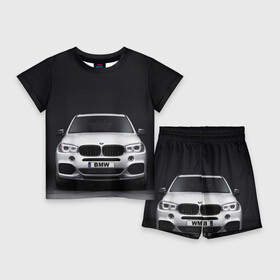 Детский костюм с шортами 3D с принтом BMW X5 в Кировске,  |  | bmw | x3 x4 x5 x6 x7 x8 | авто | автомобиль | блатная | бмв | бумер | бэха | иномарка | концерн | красивая | крутая | марка немецкая | машина | пацанский таз | прикольная | тачила | тачка