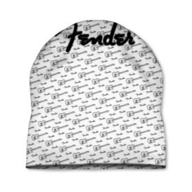 Шапка 3D с принтом Fender в Кировске, 100% полиэстер | универсальный размер, печать по всей поверхности изделия | Тематика изображения на принте: fender | gibson | guitar | ibanez | music | rock | гитара | музыка | рок