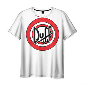 Мужская футболка 3D с принтом Дафф в Кировске, 100% полиэфир | прямой крой, круглый вырез горловины, длина до линии бедер | bart | duff | homer | simpsons | гомер | дафф | симпсоны