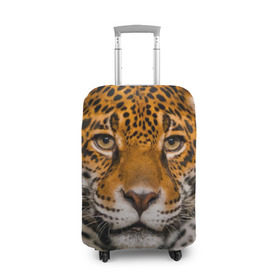 Чехол для чемодана 3D с принтом Jaguar в Кировске, 86% полиэфир, 14% спандекс | двустороннее нанесение принта, прорези для ручек и колес | глаза | дикая кошка | кошка | леопард | сафари | хищник | ягуар