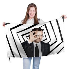 Флаг 3D с принтом Джуд Лоу в Кировске, 100% полиэстер | плотность ткани — 95 г/м2, размер — 67 х 109 см. Принт наносится с одной стороны | актер | ватсон | джуд | джуд лоу | лоу | холмс | шерлок
